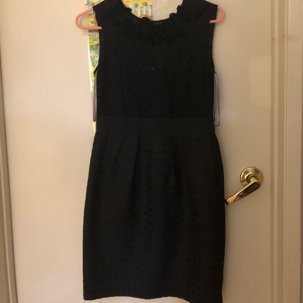 Taylor Floral Strapless Black Dress